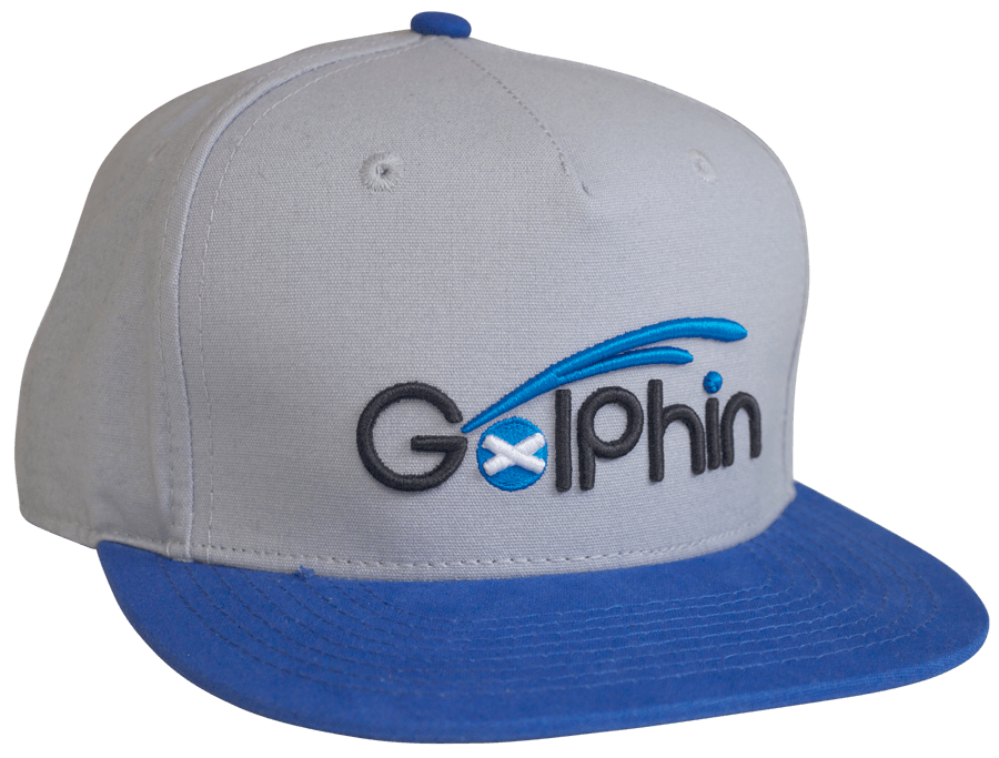 Snap Back Cap - Grey/Blue - GolPhin UK